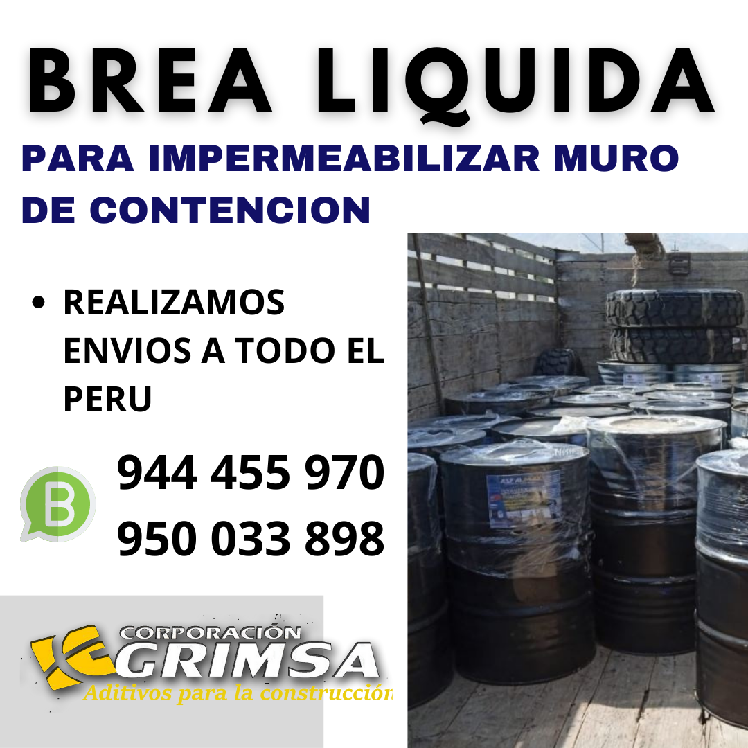 VENTA DE BREA LIQUIDA PARA MUROS